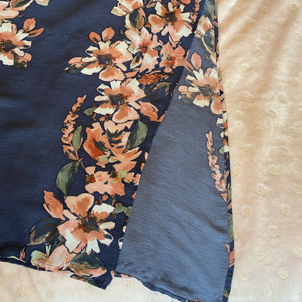 Charlotte Russe Floral Maxi Dress - Purple and Pink - Picture 5 of 5